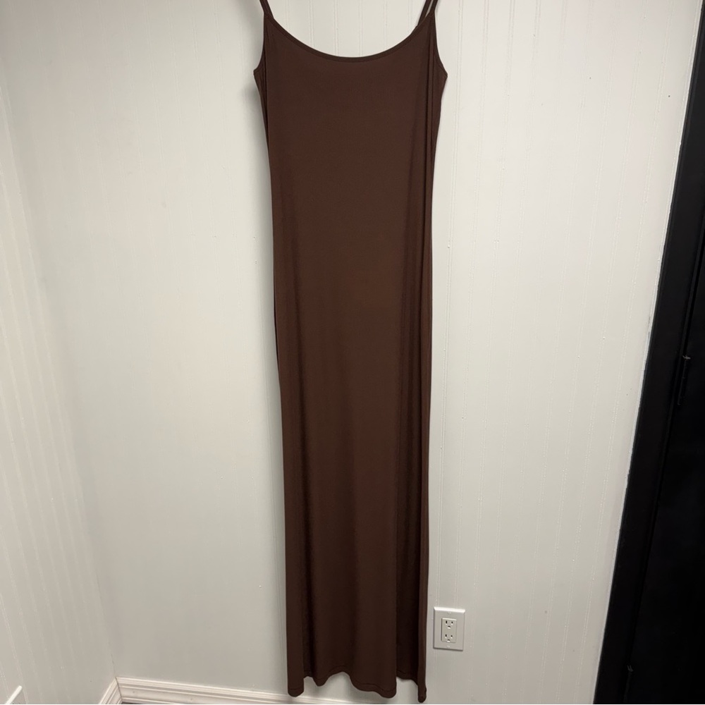 Skims XL Cocoa Soft Lounge Long Slip Dress - Picture 2 of 10